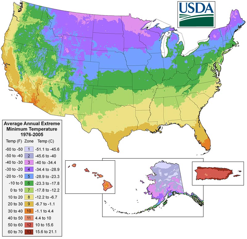 USDA Hardiness Zones | TERRA NOVA® Nurseries, Inc.