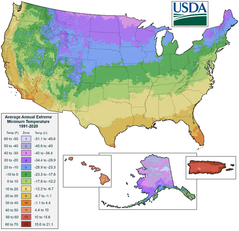 USDA Hardiness Zones | TERRA NOVA® Nurseries, Inc.